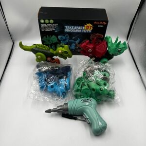 Free To Fly Take Apart Dinosaur Toys DIY Building Set with Electric Drill 3+